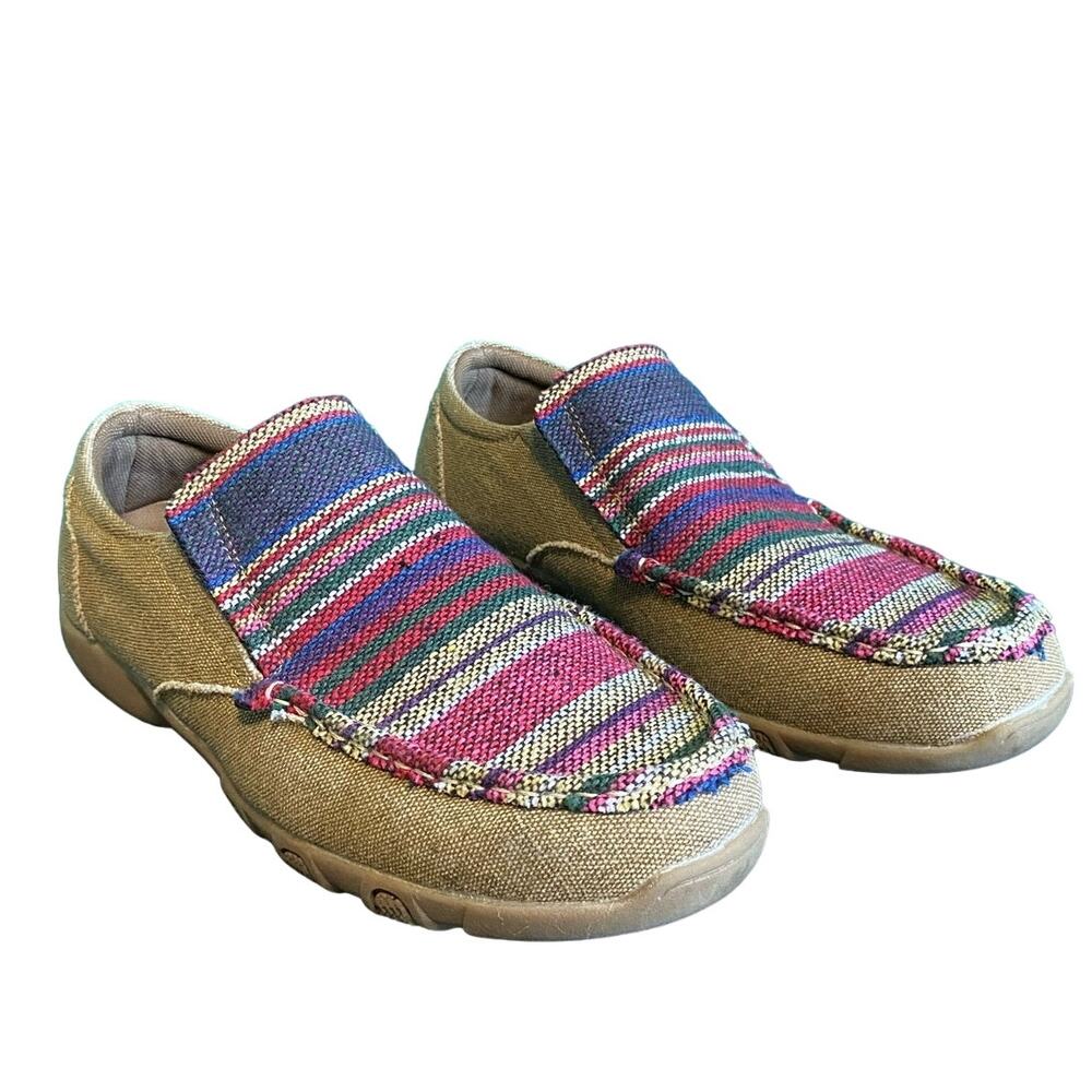 Roper Women's Daisy Striped Fabric Loafer 8